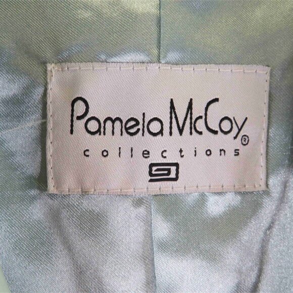 Pamela McCoy NWOT Women's Mint Green Leather Jacket, Size 1X - Picture 8 of 9